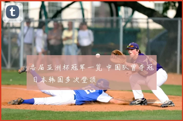 各届亚洲杯冠军一览 中国队曾夺冠 日本韩国多次登顶